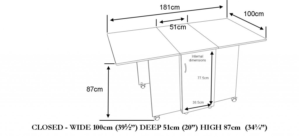 2005 Maxi hobby table dimensions